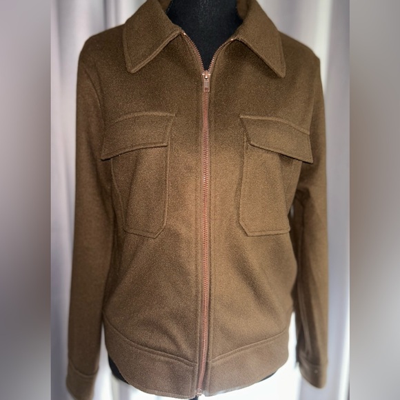 MELLODAY Jackets & Blazers - Melloday soft brown zip up jacket. New without tag. Small